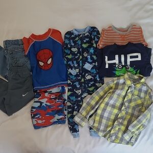 Boys Clothing Bundle - Tops, Bottoms, Swim Set - Size 2T